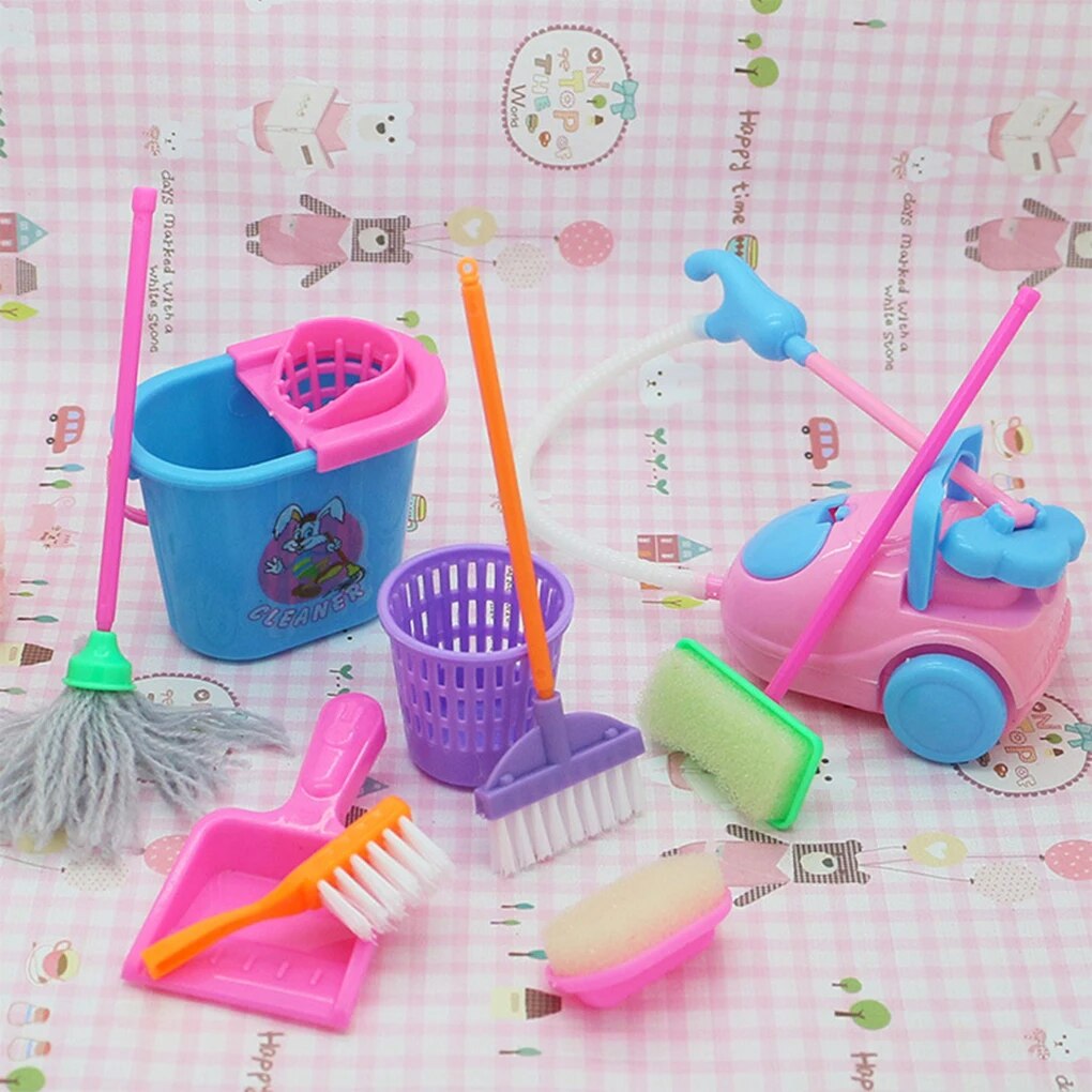 1set Furniture Toys Miniature House Cleaning Tool