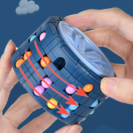 3D Cylinder Cube Toy Magical Bean Gyro Rotate Slide Puzzle