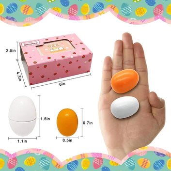 6pcs Wooden Eggs Toy For Kids