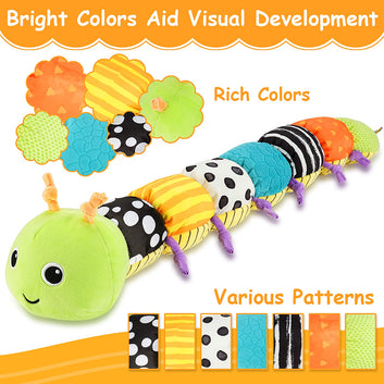 Baby Rattle Musical Caterpillar Worm Soft Infant Plush Toys