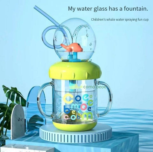 Children's Water Glass Whale Fun Spray Cup
