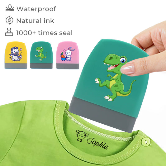 Cartoon Dinosaur Custom Name Stamp for Personalizing Clothing