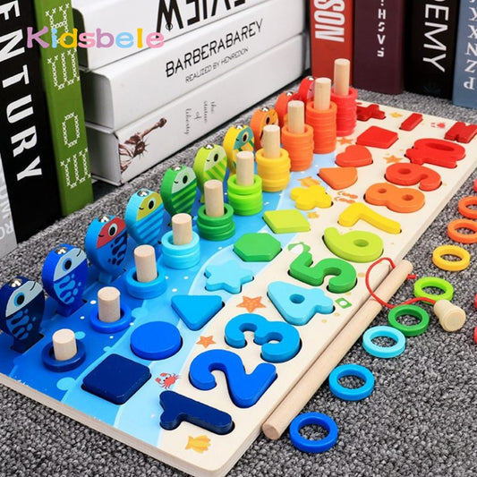 Montessori Math Toys For Toddlers Educational Wooden Puzzle