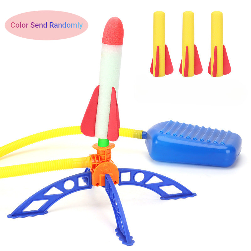 Kids Air Stomp Rocket Foot Pump Launcher Toys
