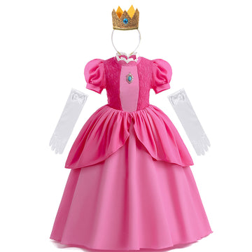 New Baby Girls Queen Peach Princess Dress