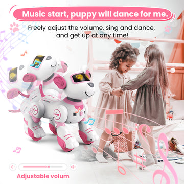 Remote Control Robot Dog Programmable Smart Interactive Stunt Robot Dog With Touch Function Singing Dancing Walking