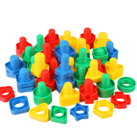 Screw Building Blocks Nut Shape Match Puzzle Toys