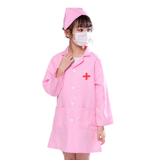 Simulated Doctor Nurse Pretend Play Role Pink Set
