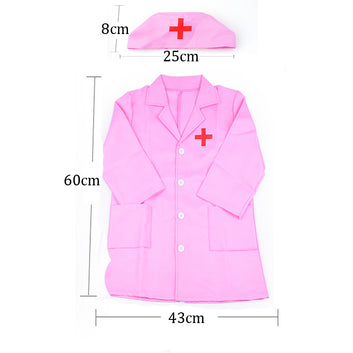 Simulated Doctor Nurse Pretend Play Role Pink Set