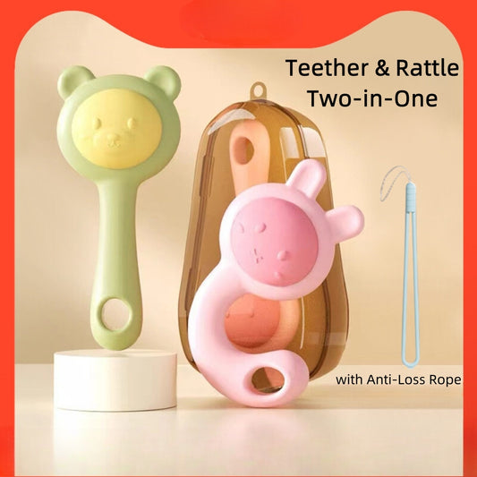 Teether Rattle Toy Food Grade Silicone Rabbit toy