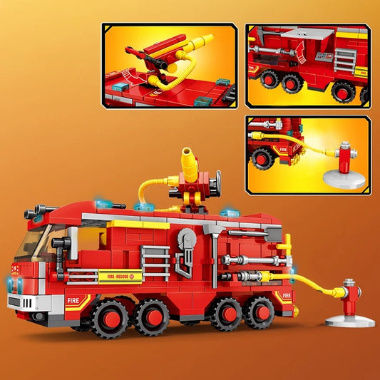 ToylinX Fire Station Model Building Blocks Truck
