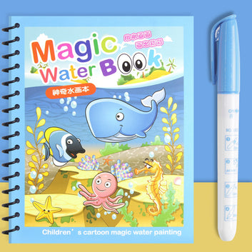 Children Early Education Toys Magical Book with Pen Water Drawing Book