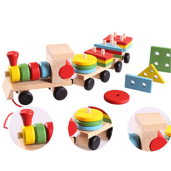 Wooden Train Toy for Toddlers