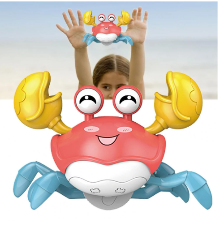 Children's Educational Water Toy Electric Pet Induction Walking Crab Music Light