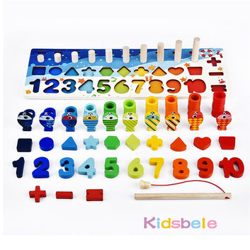 Montessori Math Toys For Toddlers Educational Wooden Puzzle