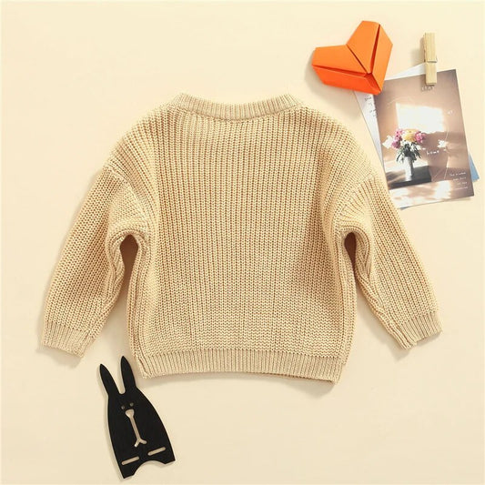 Toddler Infant Baby Girl Boy Knit Sweater Solid Color