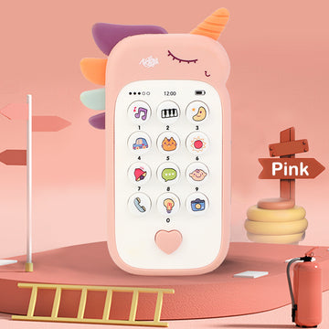 Toy Phone - Baby Phone Toys Cute Telephone Teether Musical Voice Toy Early Educational Learning Machine Electronic Children Cellphone Gifts